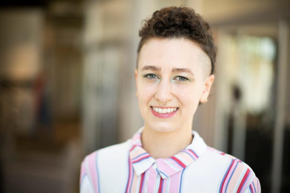 Salon owner Sarah Turville participates in the Strands for Trans network of salons and barbershops that offer safe, inclusive spaces for trans clients.