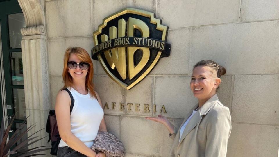 Yuliia Chermak and Alona Ksenofontova at Warner Bros. (Photo provided by Yuliia Chumak and Alona Ksenofontova)