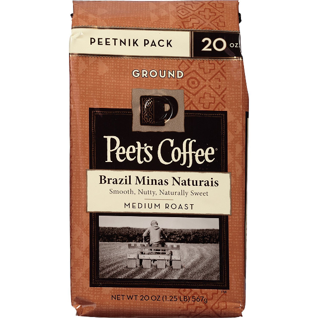 Peet's Coffee Brazil Minas Naturais Medium Roast Ground Coffee