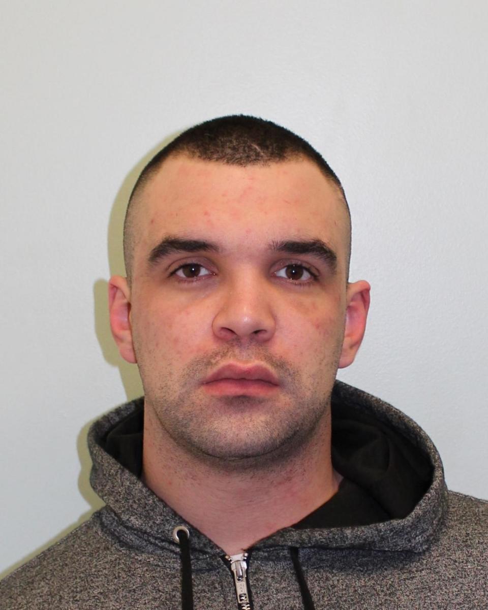 Behind bars: Lewis Beard has been jailed over the attack (Met Police)