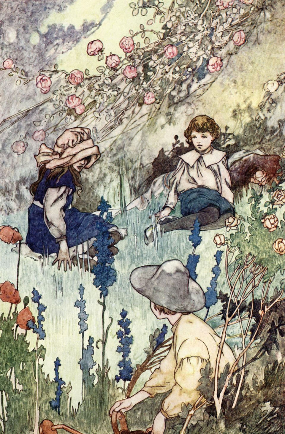 The Secret Garden by Frances Hodgson Burnett. Illustration by Charles Robinson. Published by Heineman. English author, 24 November 1849 - 29 October 1924  (Photo by Culture Club/Getty Images)