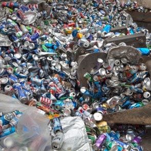 aluminum at recycling facility