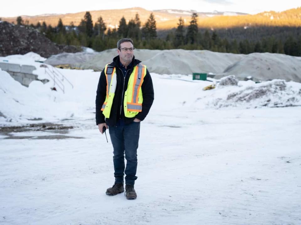 Mateo Ocejo, the owner of Net Zero Waste Eastgate composting facility near Princeton, B.C., disputes claims from the Upper Similkameen Indian Band that the dead bodies of pigs drowned in floods that he recycles will pose an environmental hazard. (Maggie MacPherson/CBC - image credit)