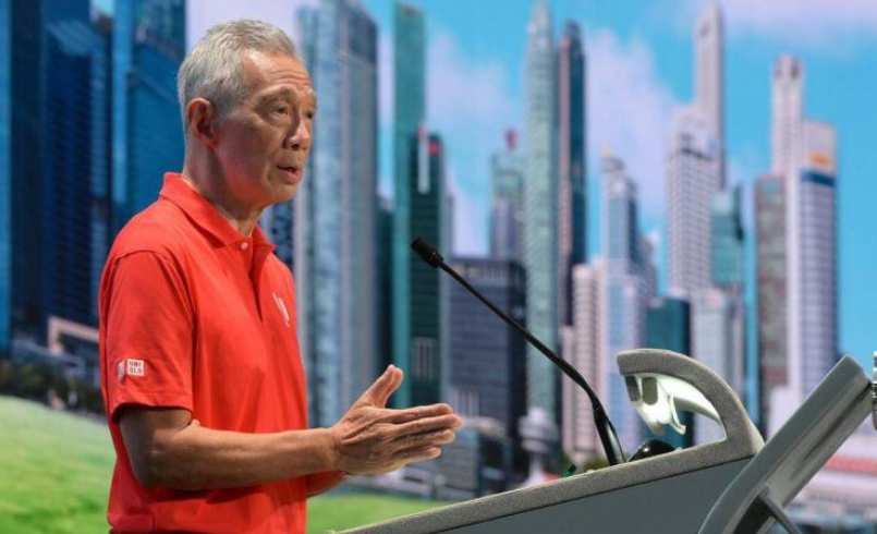  ​​​新加坡總理李顯龍在五一勞動集會上最後一次以總理身份發表任內最後一場重要演講(網上圖片)