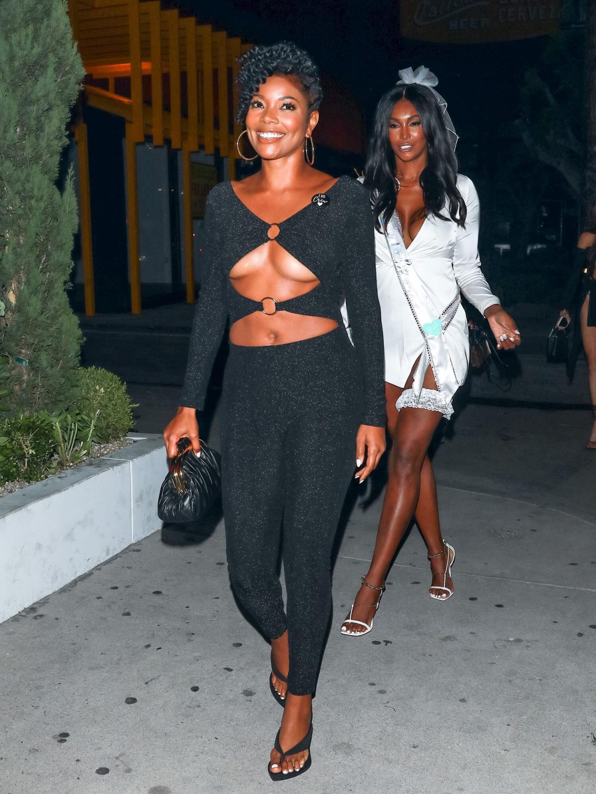 Gabrielle Union Wore an Extreme Cut-Out Halter Dress in the Most