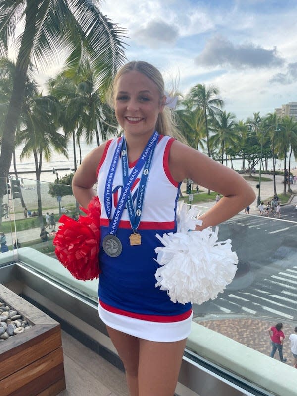 Racheael Rhodes, a junior at United High School in Salem, was selected to take part in a Pearl Harbor Memorial Parade in Hawaii.
