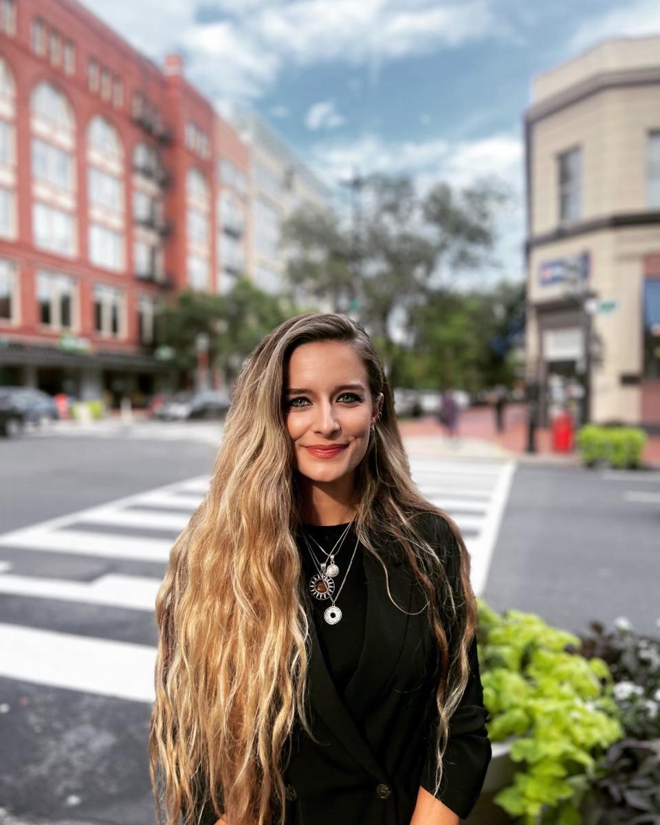 Amber Escudero-Kontostathis, a 2012 Newbury Park High graduate, survived a lightning strike outside the White House in August that killed three people.