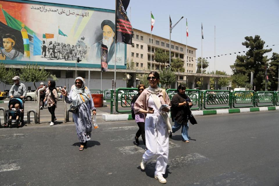 PHOTO: Many Iranian women defy wearing the obligatory hijab despite the regime's restrictive regulations.', seen here in Tehran July 18, 2023. (Fatemeh Bahrami/Anadolu Agency via Getty Images, FILE)