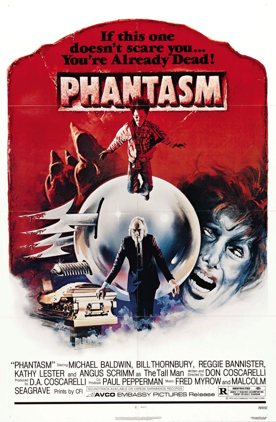 The poster for 1979 horror film Phantasm. 