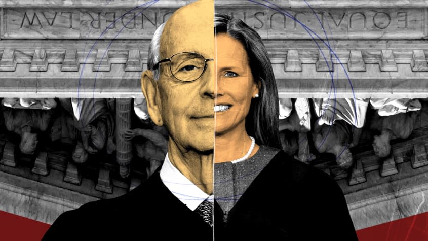 Stephen Breyer and Amy Coney Barrett.