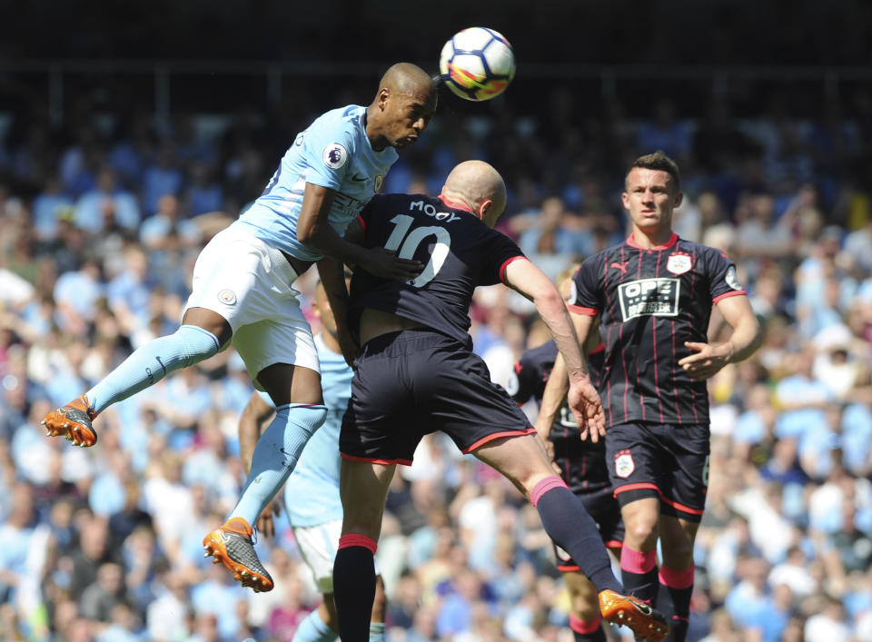 Manchester City couldn’t find a way past Huddersfield Town at the Etihad. (AP)