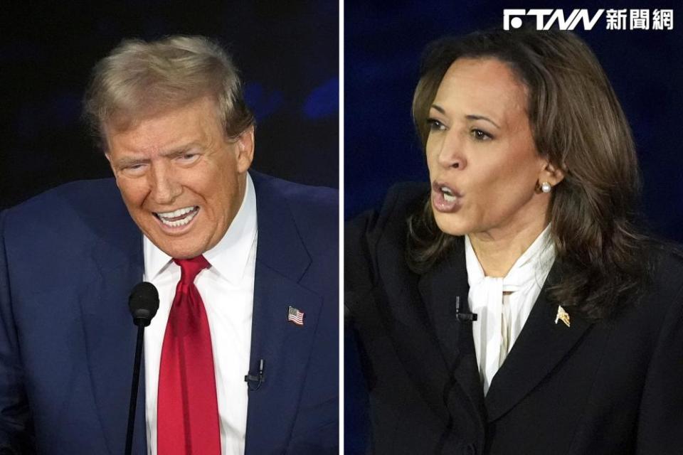 美國副總統賀錦麗（Kamala Harris）對上前總統川普（Donald Trump）。（圖／美聯社）