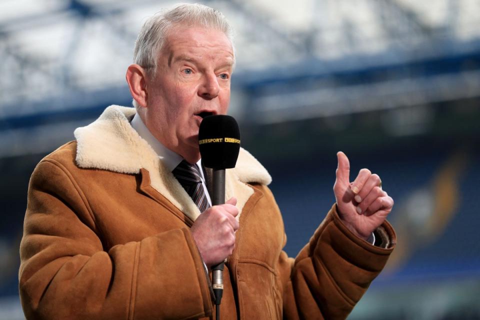 Legendary football commentator John Motson has died, aged 77 (Adam Davy/PA) (PA Wire)