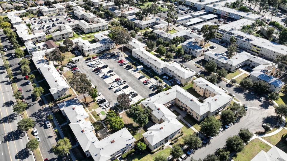 A sprawling apartment complex seen from above.