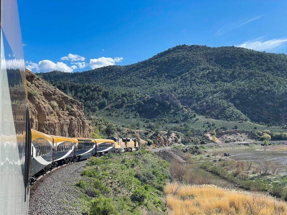 The Rocky Mountaineer outside of Glenwood Springs, Colorado.
