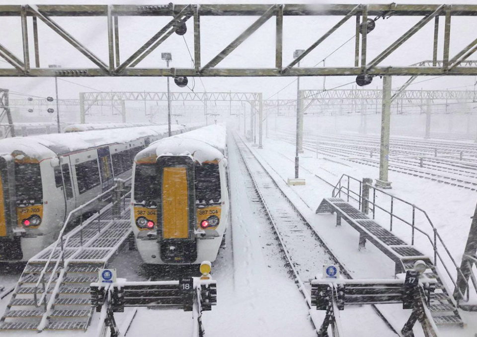 <em>Commuters in Shoeburyness, Essex, faced delays and cancellations as they struggled into work this morning (PA)</em>