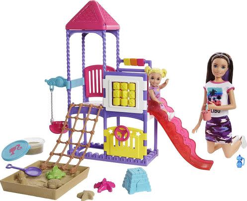 Grab 54% off this Barbie babysitters set which comes with a mini playground.