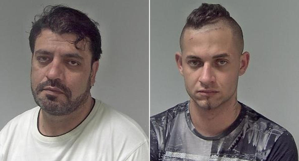 Jaban Paktia, left, and Adam Cech who have been convicted for their part in an acid attack on a three-year-old boy.