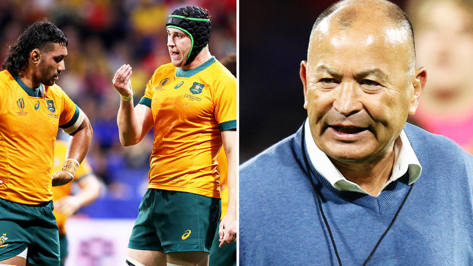 Eddie Jones and the Wallabies at the Rugby World Cup. 