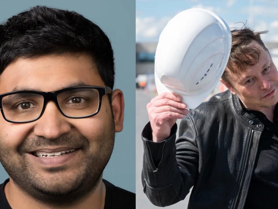 Parag Agrawal and Elon Musk