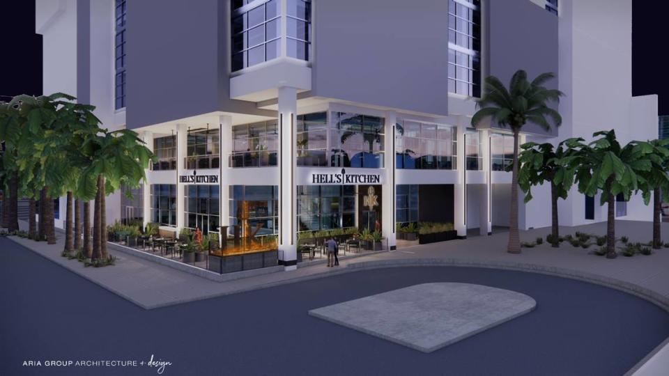 Chef Gordon Ramsay’s Hell’s Kitchen themed Miami restaurant Artist's rendering/Handout