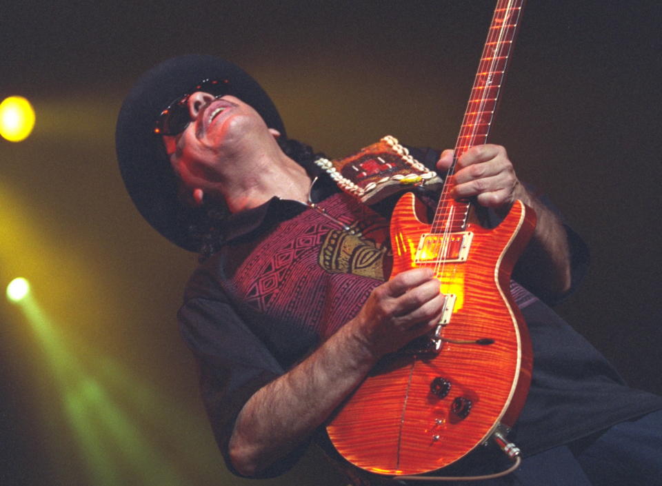 Carlos Santana performs onstage