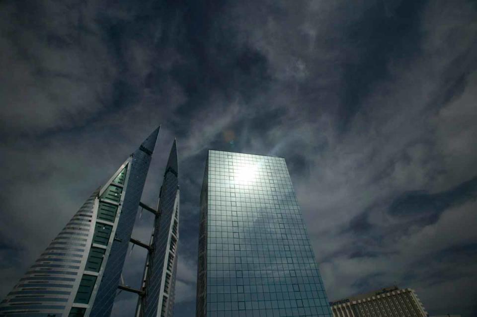 Bahrain World Trade Center, located in Manama, was the first building to integrate wind turbines into its design. The twin buildings were aligned to be in the best position to pick up the winds coming off the Gulf and the turbines produce more than ten per cent of its total electricity needs.