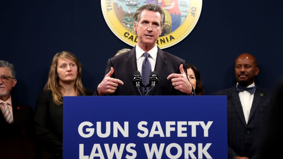 California Gov. Gavin Newsom signed a series of gun control measures into law in September. - Justin Sullivan/Getty Images/FILE