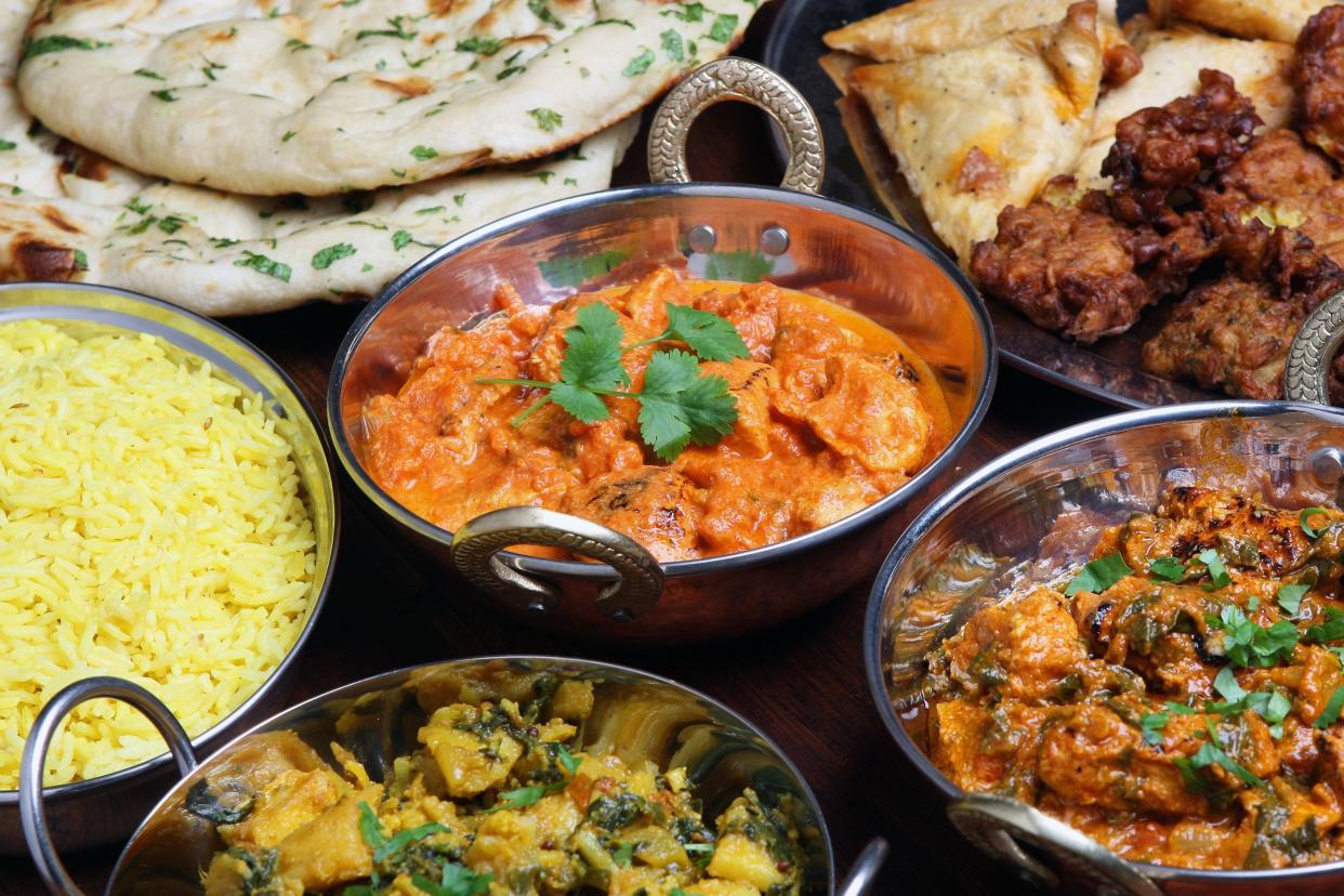 various Indian dishes