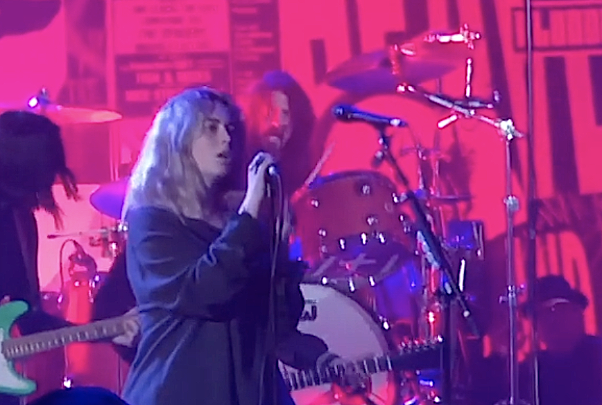 Violet and Dave Grohl onstage at the Art of Elysium's Heaven 2020 gala at the Hollywood Palladium on Jan. 4, 2020. (Photo: Lyndsey Parker)