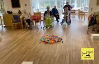 <p>Many care homes paused on allowing visitors - including family - to see their elderly residents to keep them safe and protected during the first wave of the Covid-19 outbreak.</p><p>At this care home in Maesteg, south Wales, residents took part in a live Hungry Hippo game to provide them with some entertainment during quarantine. </p><p><a href="https://www.instagram.com/p/B-BRNjigPca/" rel="nofollow noopener" target="_blank" data-ylk="slk:See the original post on Instagram" class="link rapid-noclick-resp">See the original post on Instagram</a></p>