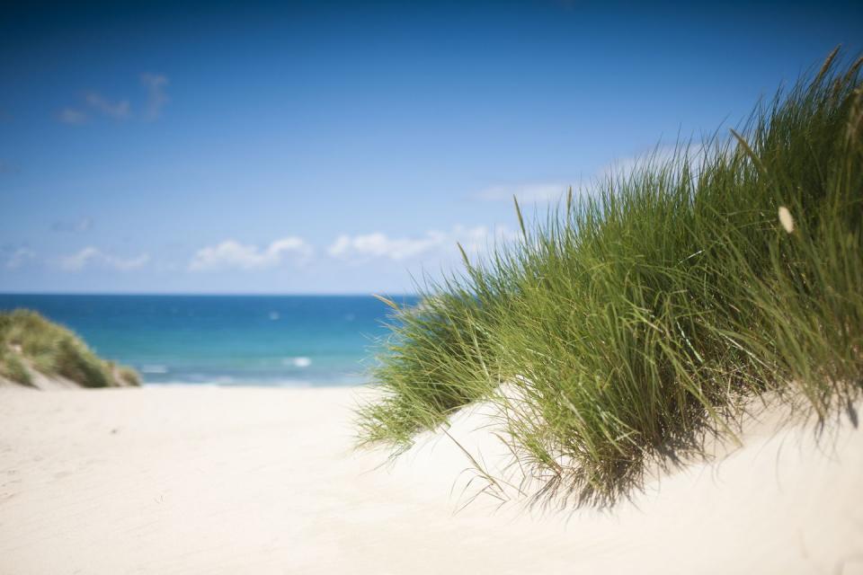 <p>Great for sandcastles and surfing alike, this expanse of golden sand, backed by dunes, sits at the Mouth of the Gannel estuary and is presided over by the National Trust. For far reaching views, follow the South West Coast Path.</p><p><a class="link " href="https://www.nationaltrust.org.uk/crantock-beach" rel="nofollow noopener" target="_blank" data-ylk="slk:MORE INFO;elm:context_link;itc:0;sec:content-canvas">MORE INFO</a></p><p><strong>Where to stay: </strong>Boasting a spa bath, <a href="https://www.booking.com/hotel/gb/sunnyside-cottage-crantock1.en-gb.html?aid=2070935&label=sandy-beaches" rel="nofollow noopener" target="_blank" data-ylk="slk:Sunnyside Cottage;elm:context_link;itc:0;sec:content-canvas" class="link ">Sunnyside Cottage</a>, set in Crantock, was built in 2005 and features three bedrooms, a fully-equipped kitchen and a garden with a barbecue.</p><p><a class="link " href="https://www.booking.com/hotel/gb/sunnyside-cottage-crantock1.en-gb.html?aid=2070935&label=sandy-beaches" rel="nofollow noopener" target="_blank" data-ylk="slk:CHECK PRICES;elm:context_link;itc:0;sec:content-canvas">CHECK PRICES</a></p>