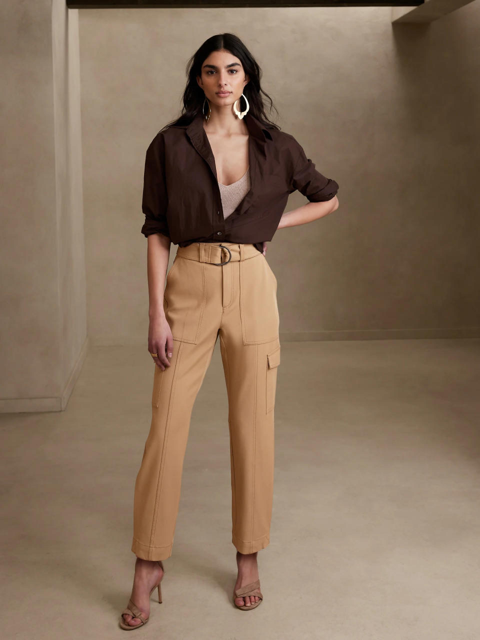 Slim Refined Stretch Cargo Pant. Image via Banana Republic.