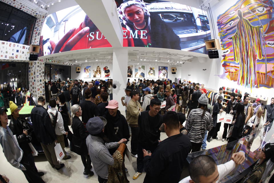 Inside Supreme's first store in China.