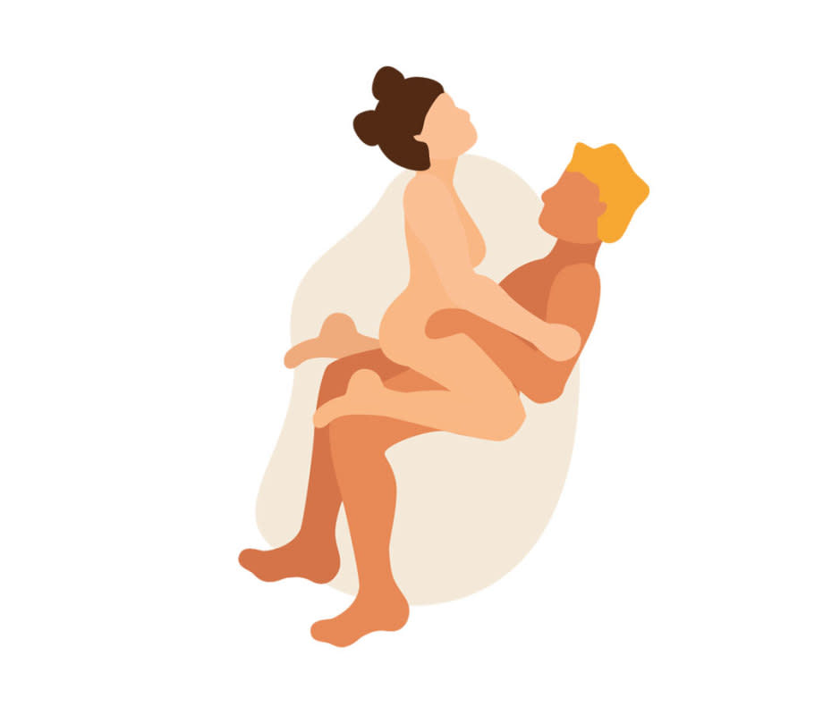 <p>Illustration by Katie Buckleitner </p>How to Do It<p>The penetrative partner sits on a chair or propped against a wall in bed, while the vulva-owner straddles them. The receiving partner can hold onto the top of the chair or the bed's headboard to aid in riding the penis or strap-on—gyrating in circles or using their knees to bob up and down.</p>Why It Works<p>This version of Woman on Top doesn't ask for much physical effort from either party but gives the partner on top control and the bottom partner total access to their clitoris and breasts.</p>Pro Tip<p>Play around with angles: Lean in close for dirty talk and kissing, or have the vulva-owner lean back a bit to admire their body. “The vulva-owner can also play with edging—where they take the penetrative partner to the edge, then denies them…takes them to the edge, then denies them,” adds Coles. Since you're face to face, it's easier to see where you’re at because of body cues and expressions.</p>