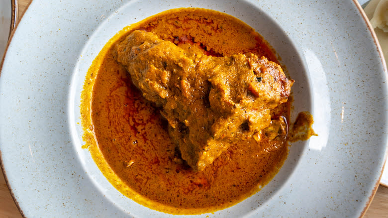 Banga soup with fish