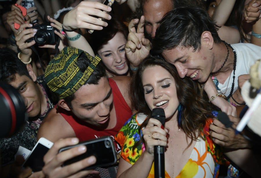 INDIO, CA – APRIL 20: Lana Del Rey performs as part of the Coachella Valley Music and Arts Festival at The Empire Polo Club on April 20, 2014 in Indio, California. (Photo by Tim Mosenfelder/WireImage)