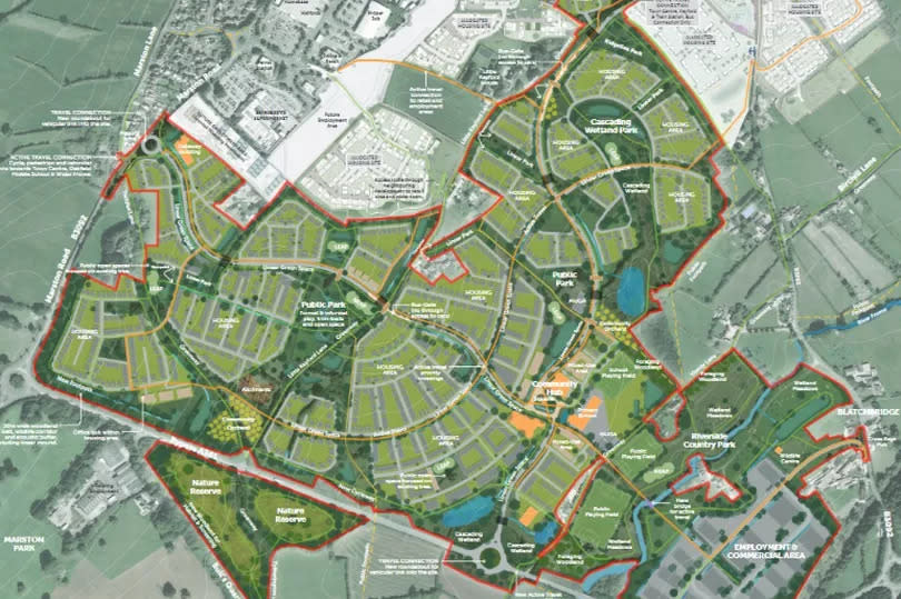 Amended masterplan for the Selwood Garden Community in Frome