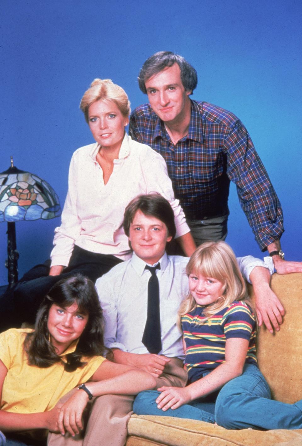 Michael J. Fox and the cast of "Family Ties."