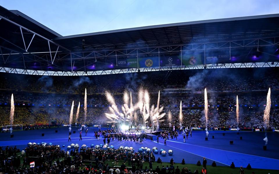 The hallowed Wembley pitch was temporarily taken over by musical performers