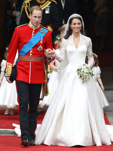 <div class="caption-credit"> Photo by: Chris Jackson/Getty Images</div><div class="caption-title">Kate Middleton</div>At her wedding to Prince William, 2011. With elegance to spare, the new princess didn't disappoint in the most talked about wedding dress in decades. <br> <br> <p> <b>More from REDBOOK: <br></b> </p> <ul> <li> <b><a rel="nofollow noopener" href="http://www.redbookmag.com/beauty-fashion/tips-advice/october-2012-fashion-and-accessories-for-breast-cancer-awareness?link=rel&dom=yah_life&src=syn&con=blog_redbook&mag=rbk#slide-1" target="_blank" data-ylk="slk:50 Finds Under $50 -- That Give Back!;elm:context_link;itc:0;sec:content-canvas" class="link ">50 Finds Under $50 -- That Give Back!</a></b> </li> <li> <b><a rel="nofollow noopener" href="http://www.redbookmag.com/health-wellness/advice/increase-metabolism?link=rel&dom=yah_life&src=syn&con=blog_redbook&mag=rbk#slide-1" target="_blank" data-ylk="slk:20 Ways to Speed Up Your Metabolism;elm:context_link;itc:0;sec:content-canvas" class="link ">20 Ways to Speed Up Your Metabolism</a></b> </li> </ul>