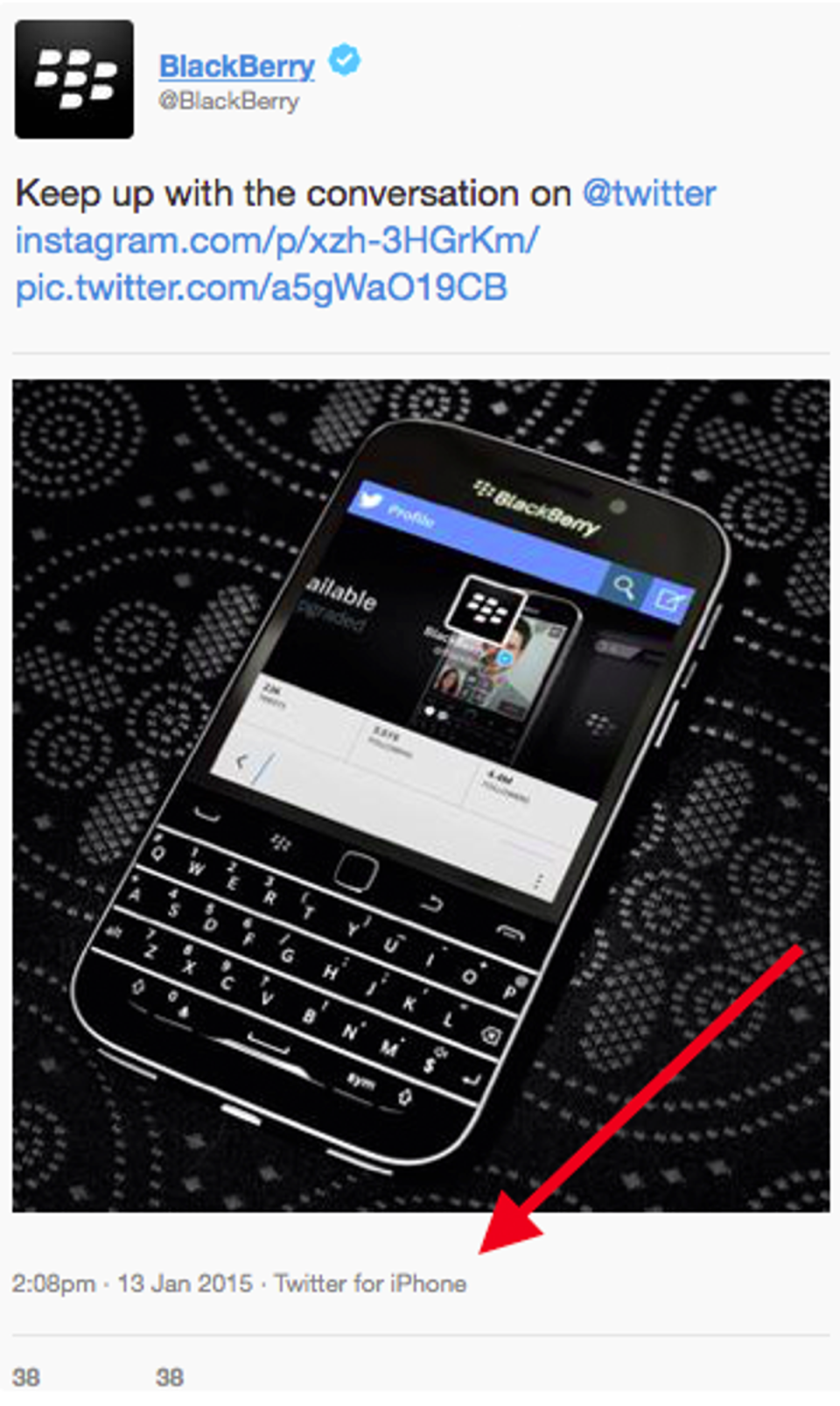 BlackBerry Twitter for iPhone promo (Crowdbabble / Twitter)