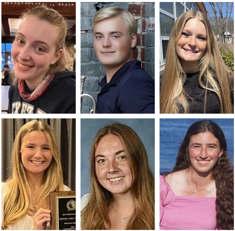 Seacoast Students of the Week for April 15, 2024. Clockwise from left are Amelia Buckley, Joshua Turpin, Riley Robinson, Rowan Waddell, Audrey Carter, and Delaney Nadeau.