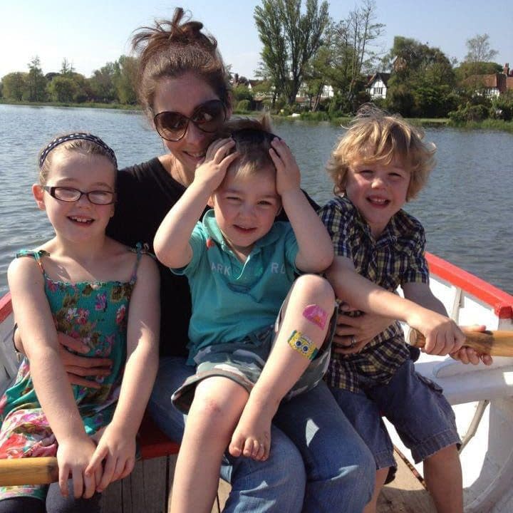 Kat Farmer with her three children