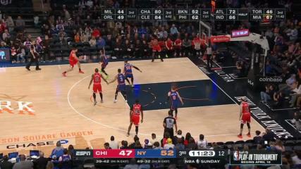 Coby White with a 2 Pt vs. New York Knicks