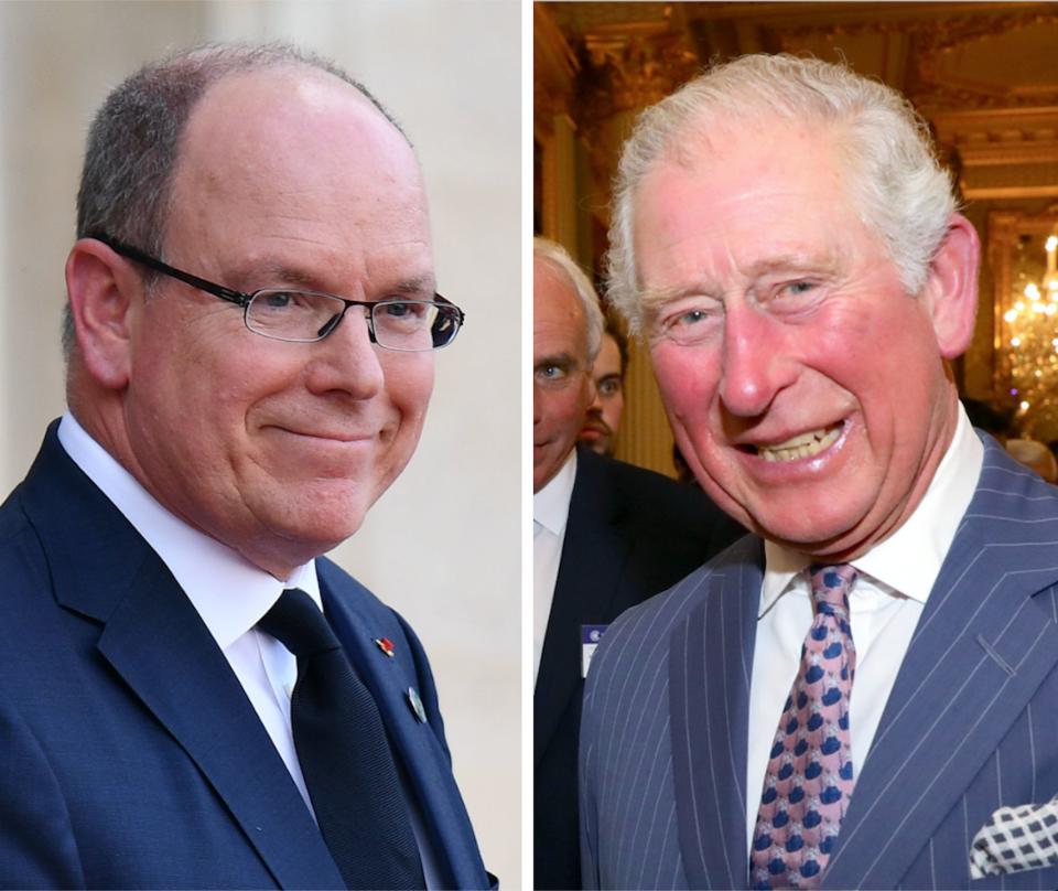Prince Albert (L) and Prince Charles. (Photo: Reuters)