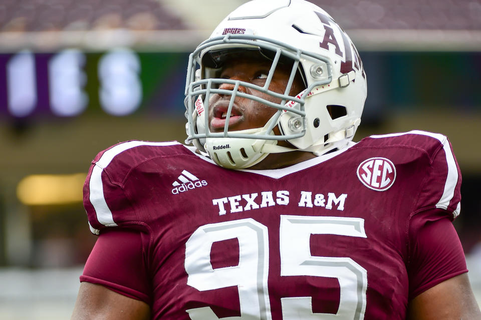 Texas A&M DT Justin Madubuike could be a first-round surprise in 2020. (Getty Images)