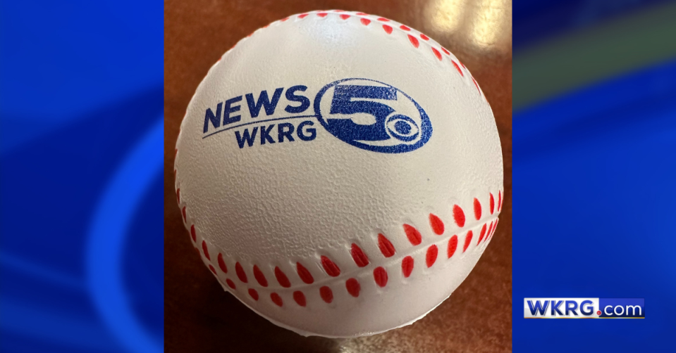 Kids who visit the field after a Blue Wahoos game on WKRG Family Nights will receive this squishy baseball.