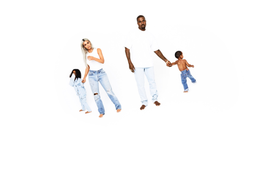 <p>The entire West family — so far! — appears sans shoes. (Photo: Eli Russell Linnetz/Kim Kardashian via Twitter) </p>