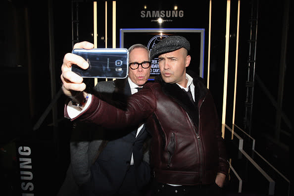 Tommy Hilfiger and Billy Zane snapped a selfie together at the “Zoolander 2″ world premiere at Alice Tully Hall on February 9, 2016 in New York City. 